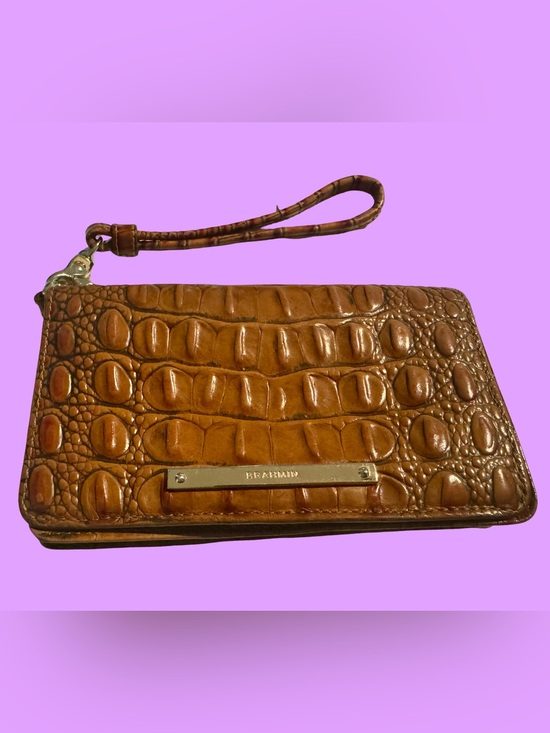 Brahmin Handbags - Brahmin Croc-Embossed Leather Wallet Brown